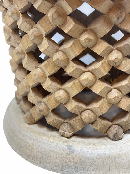 Bamileke Stool \ Table - 40cm - Natural