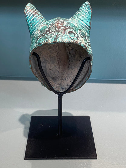 Benin Leopard sculpture - Bronze (7.02)