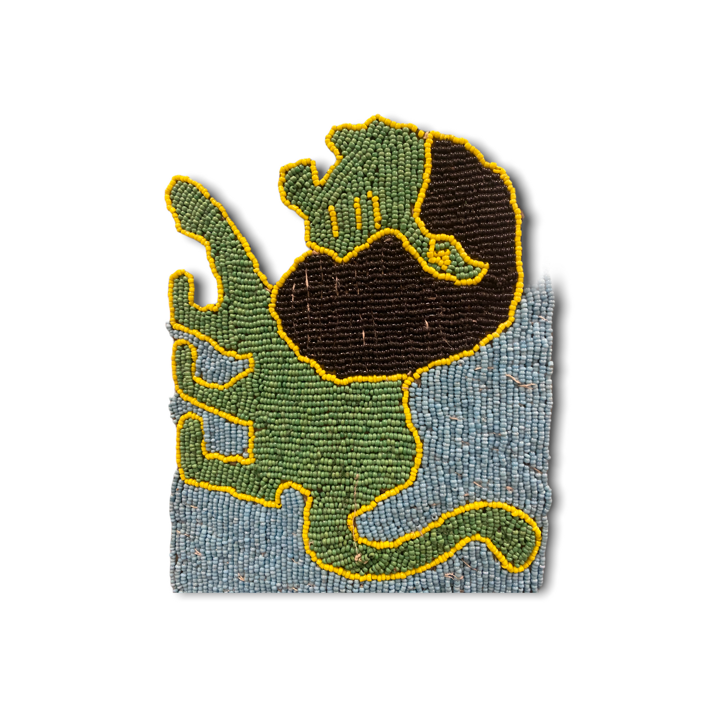 Yoruba Beaded Sash - Nigeria - Lions (03)