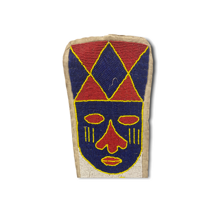 Yoruba Beaded Sash - Nigeria - Lizard& Faces (04)