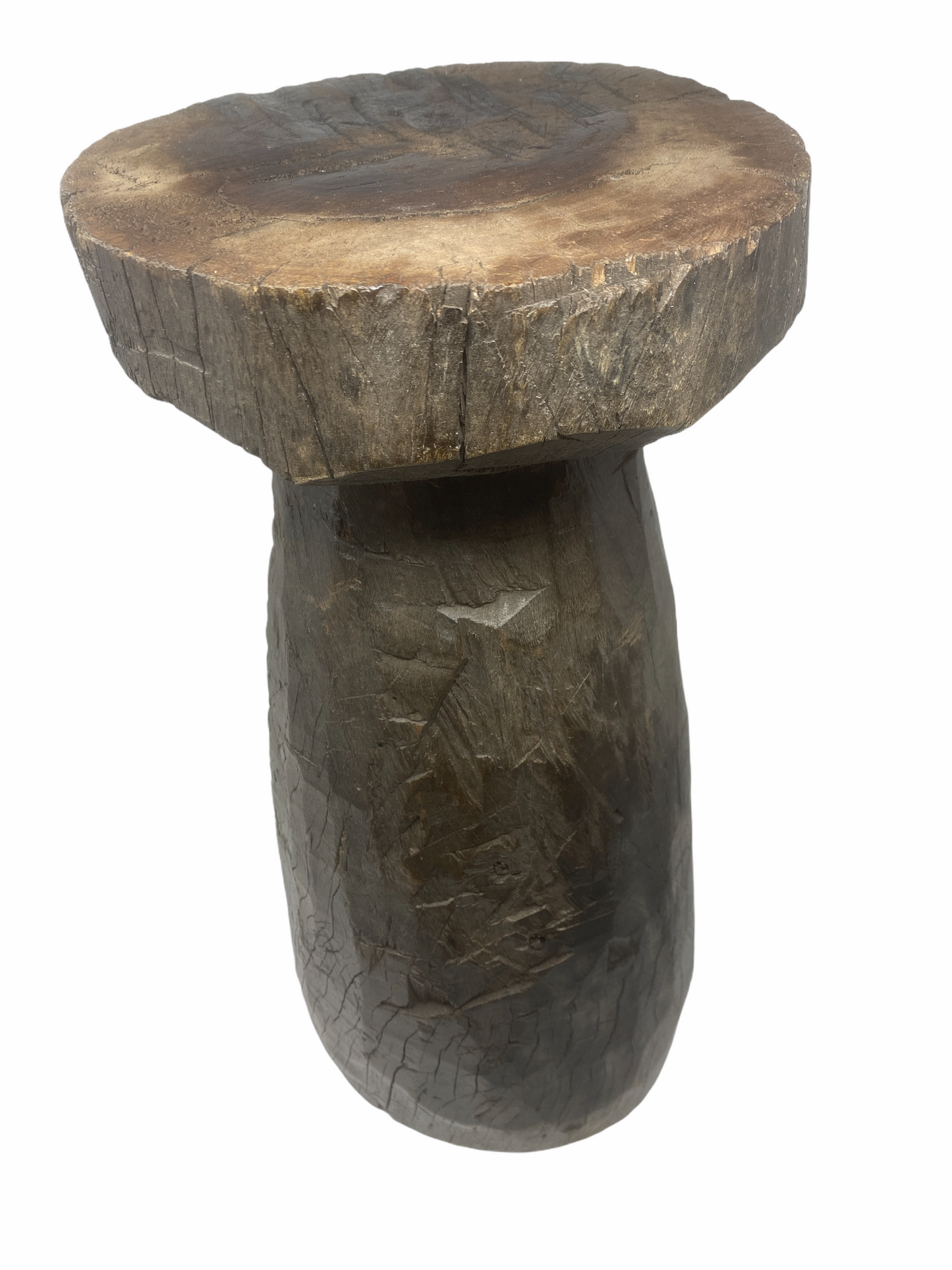 Lozi Grain Stomper Stool/Side (3)Table - Zambia