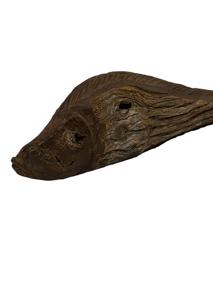 Driftwood Hand Carved Fish - (12.1) Med
