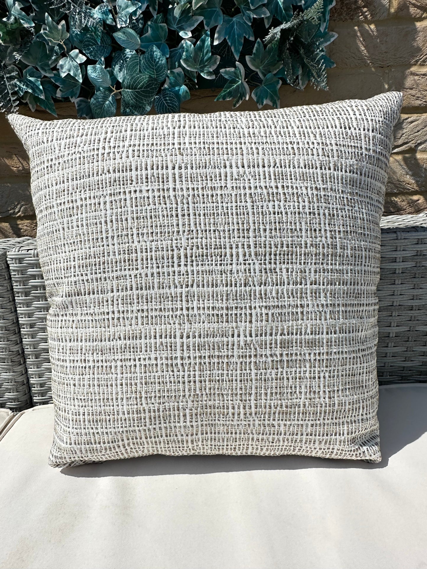 The Couture Cushion - The Outdoor Beige Jacquard - Style No. 146