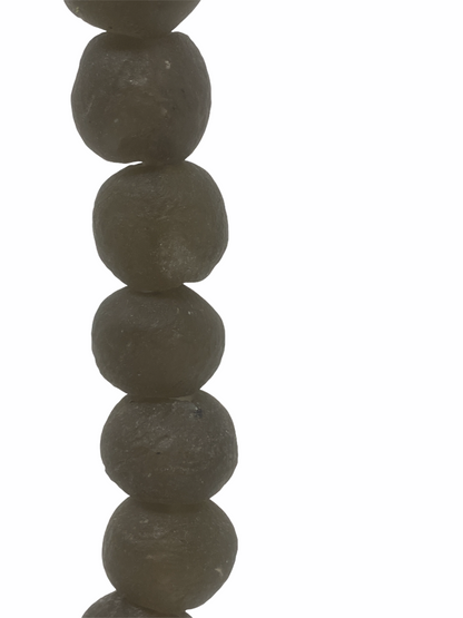 Ghana glass bead necklace - M Grey