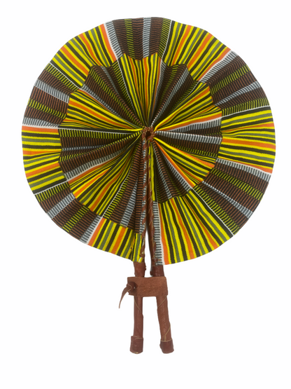 Ghana Fan - Leather fold up