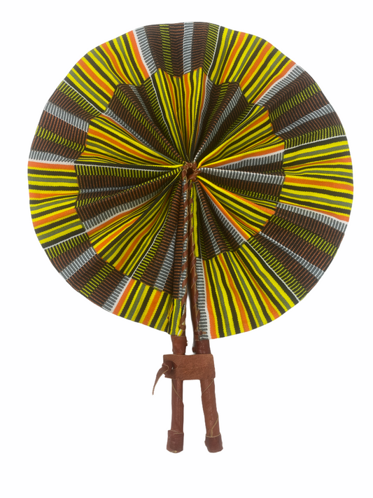 Ghana Fan - Leather fold up