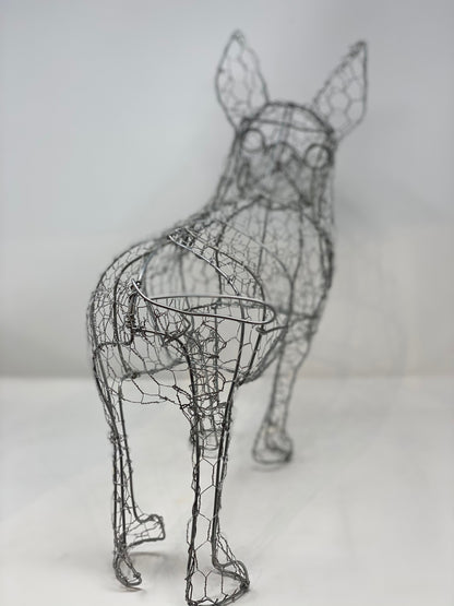 Handmade Wire Dog Sculpture