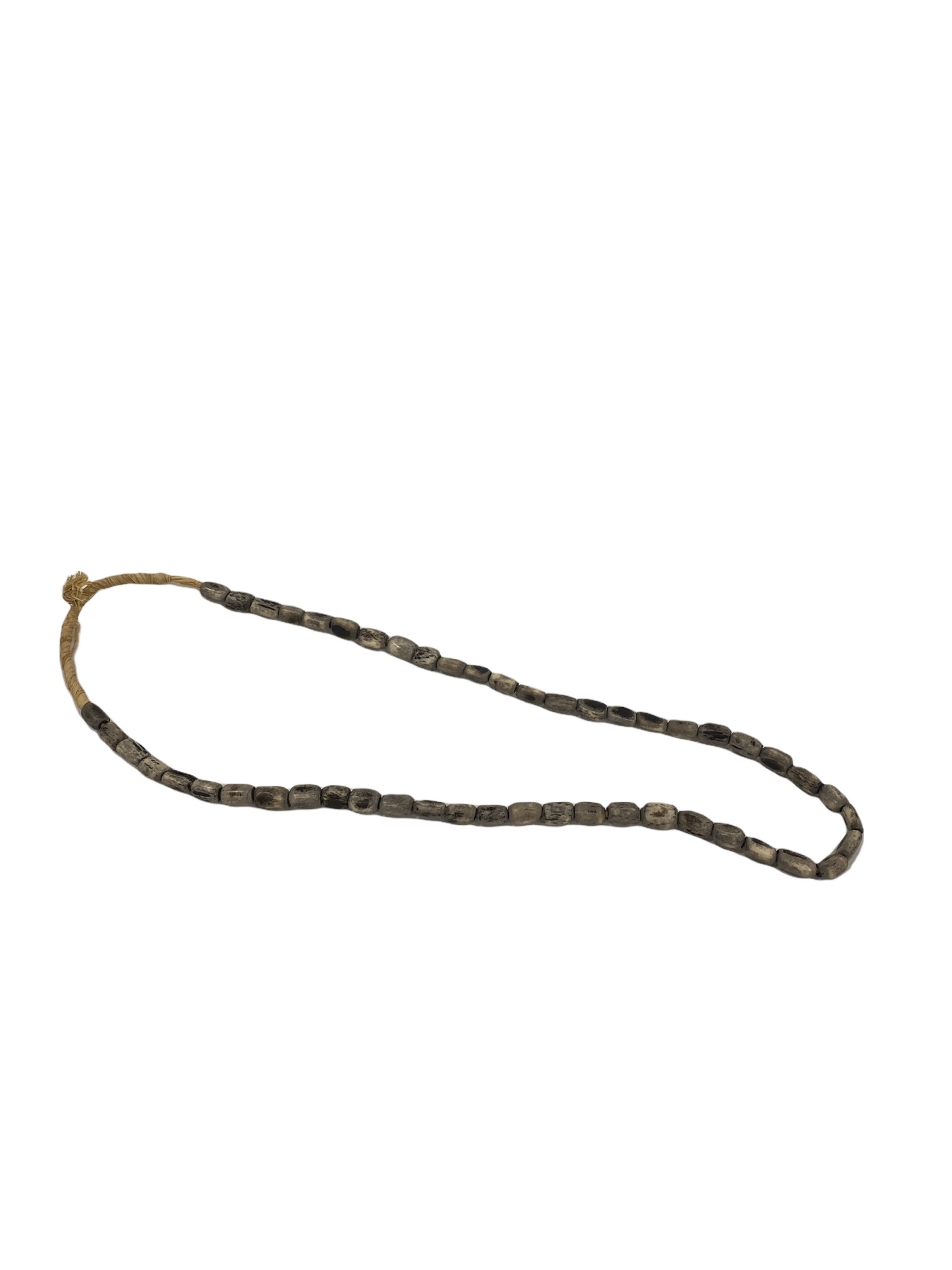 Kenya Beads Necklace - Square grey bead (48.3)