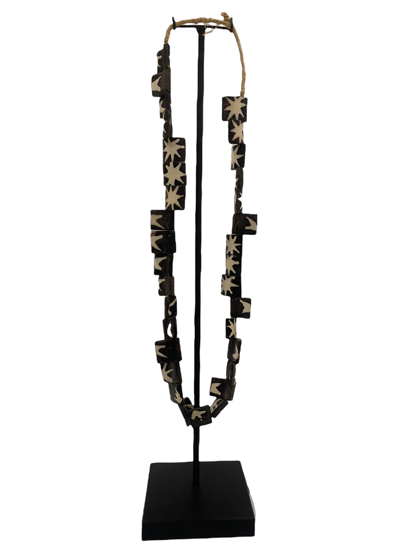 Kenya Beads Necklace  - Square bead necklace (47.6)