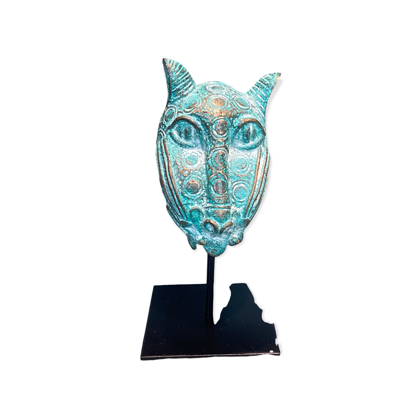 Benin Leopard sculpture - Bronze (7.03)