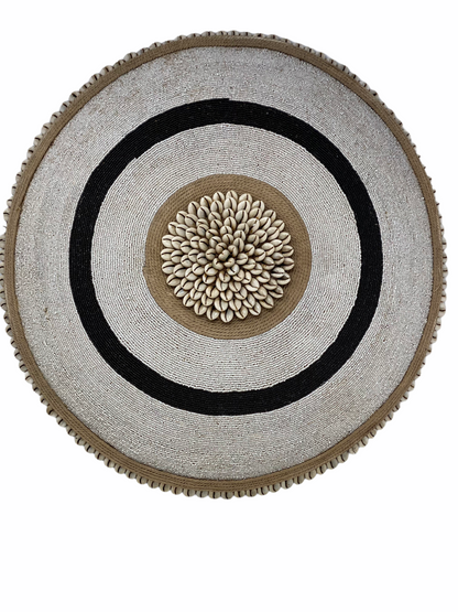 Cameroon Shield - L - 55cm - Black & White