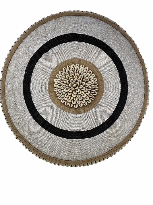 Cameroon Shield - L - 55cm - Black & White