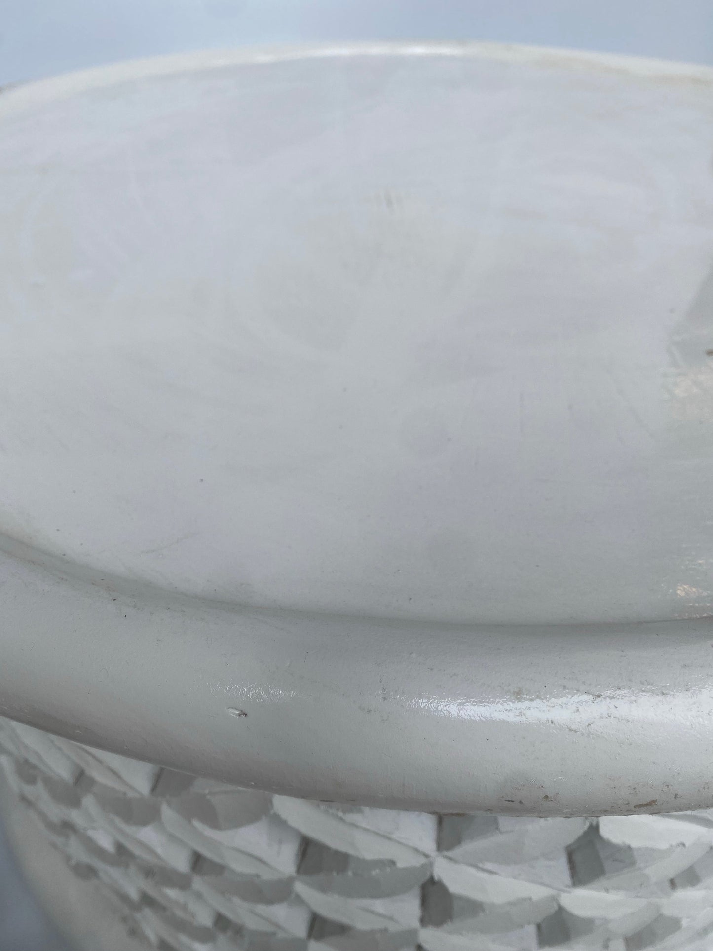 Bamileke Table - L- 60cm - White handmade