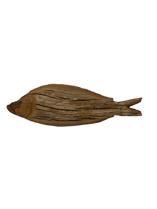Driftwood Hand Carved Fish - (13.1) Large