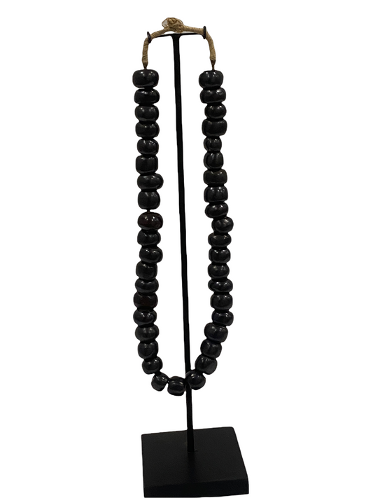 Kenya Beads Necklace - Rounded black (47.3)