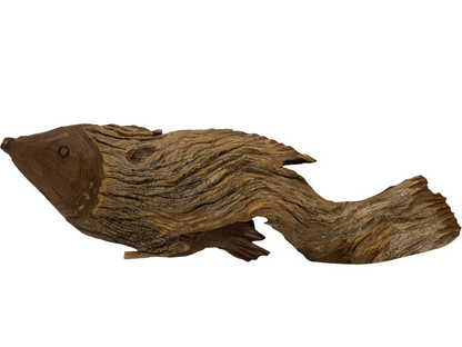 Driftwood Hand Carved Fish - (1307)