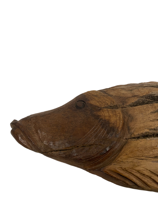 Driftwood Hand Carved Fish - S (1103)