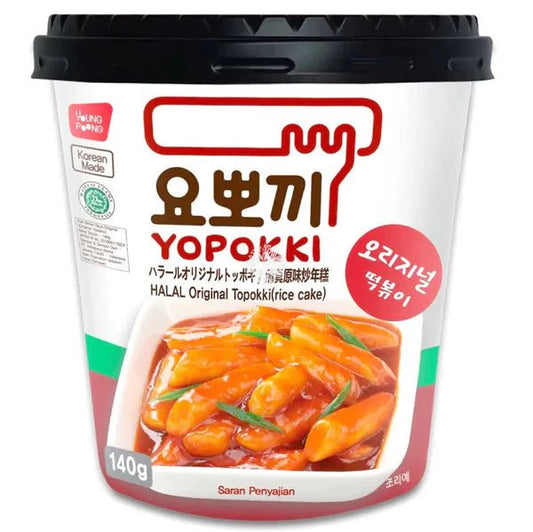 YOUNG POONG Yopokki Halal Original Topokki (Rice Cake) 120g