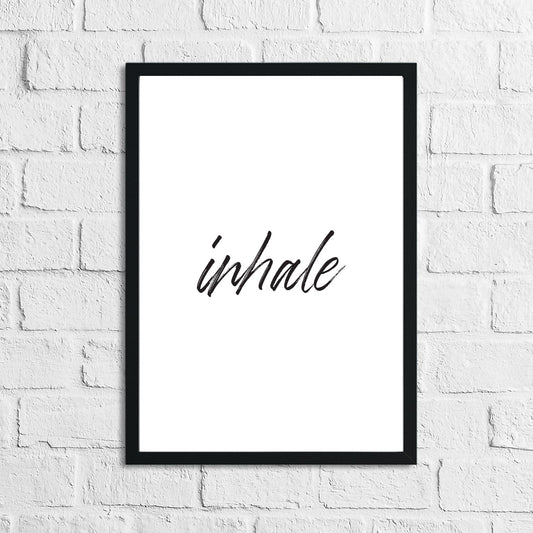 Inhale Exhale Set Of 2 Bedroom Simple Wall Decor Prints