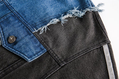 Irregular Patchwork Coat – Color Contrast Design