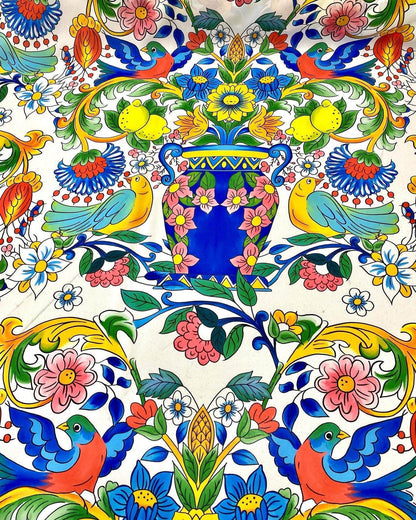 Italian Floral  Lemon Pattern Fabric – Multiple Fabric Options, Sold by Metre