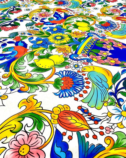 Italian Floral  Lemon Pattern Fabric – Multiple Fabric Options, Sold by Metre