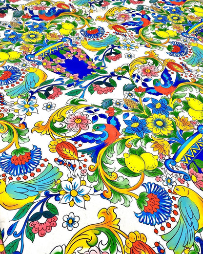 Italian Floral  Lemon Pattern Fabric