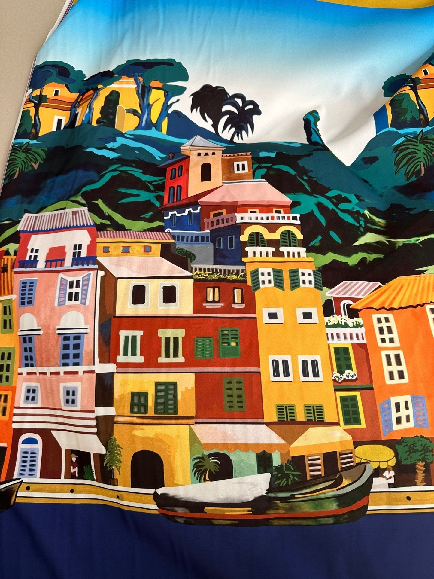 Italy City Pattern Fabric