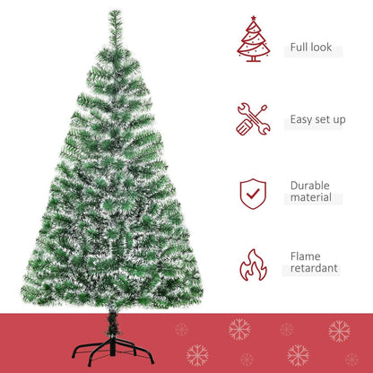 Homcom 5FT Indoor Christmas Tree Artificial Decoration Xmas Gift with Metal Stand Branch Tips