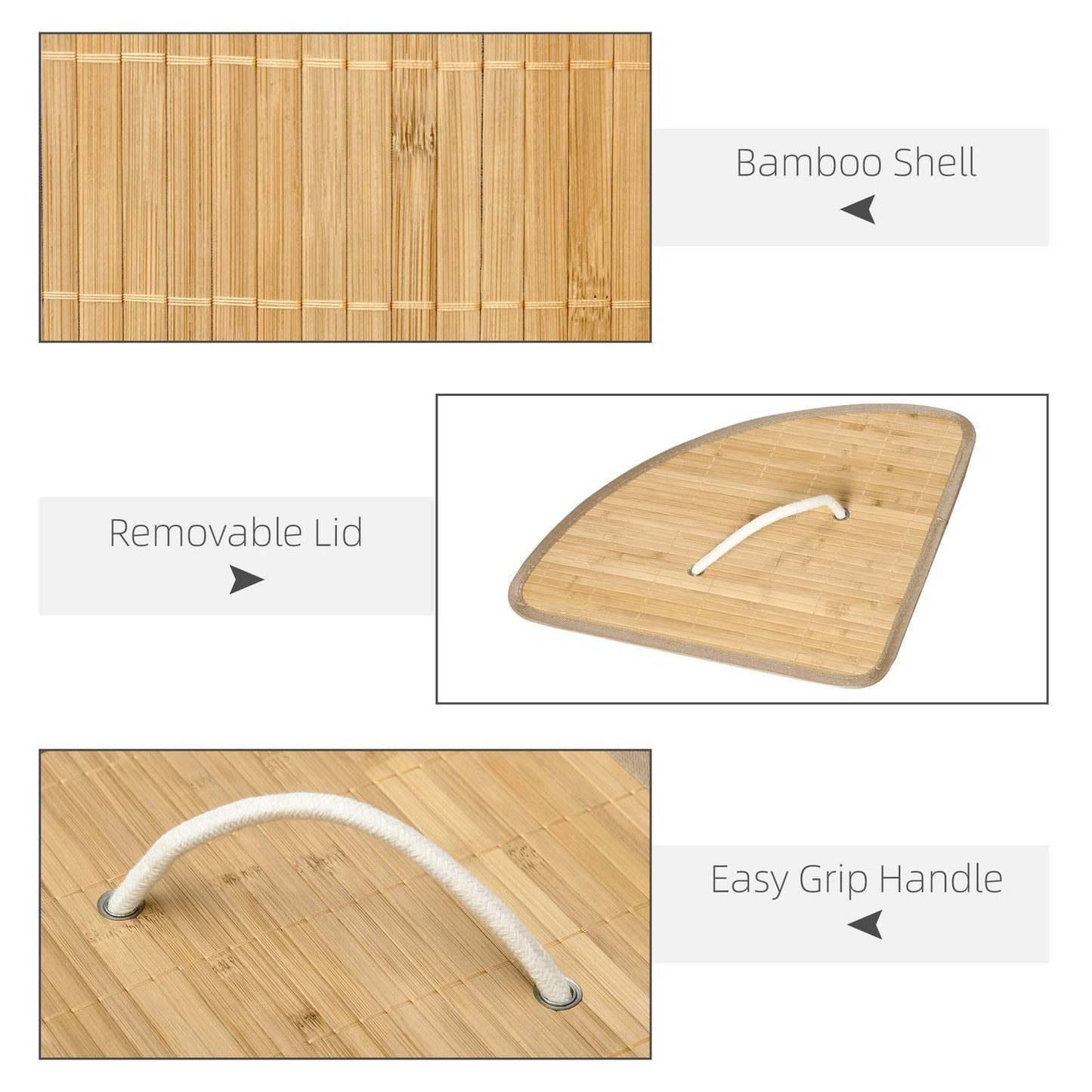 Bamboo Laundry Basket With Lid