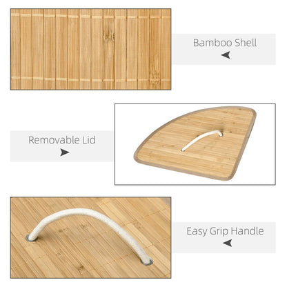 Bamboo Laundry Basket With Lid