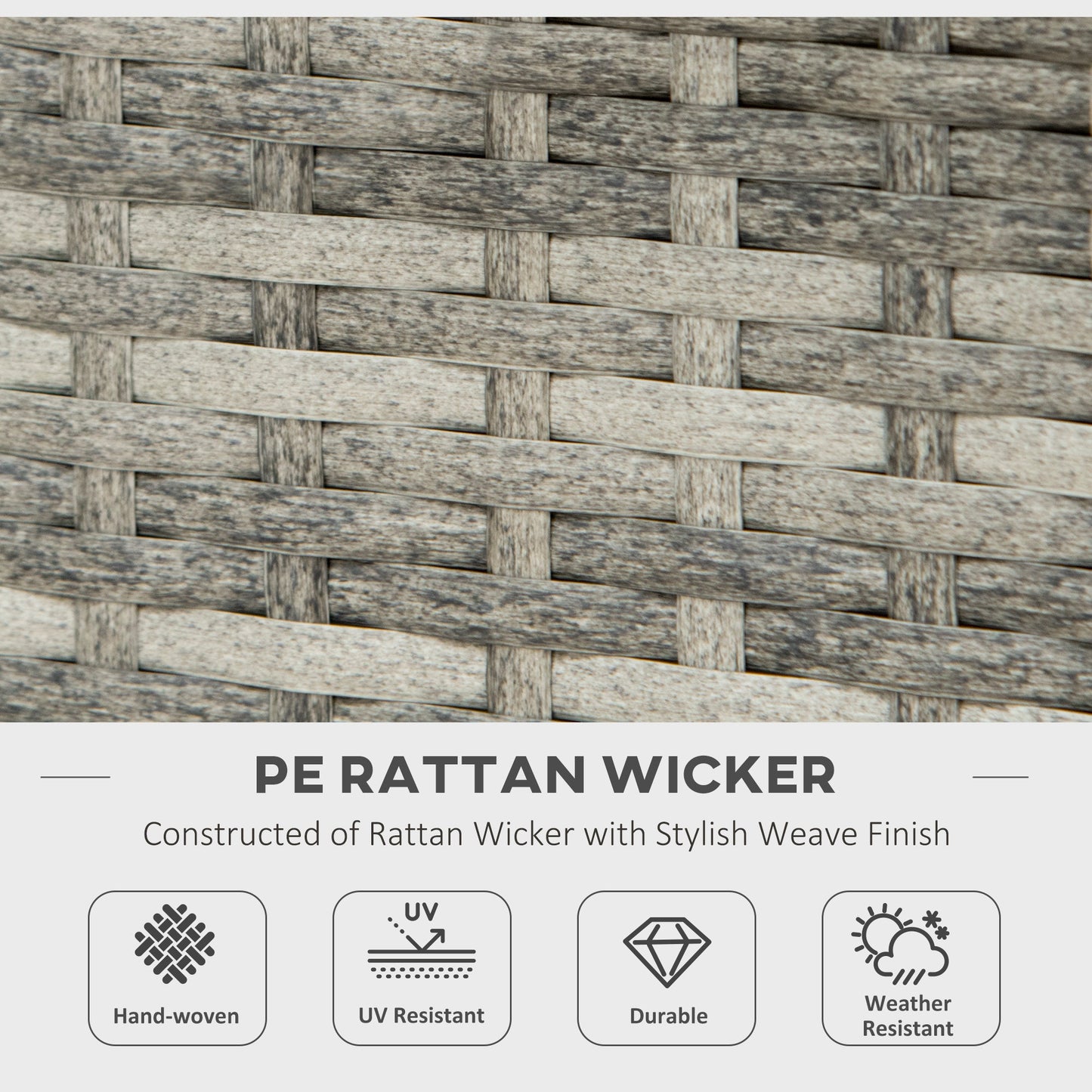 Outdoor PE Rattan Gas Fire Pit Table