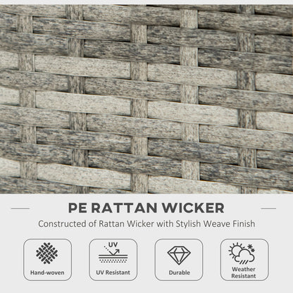 Outdoor PE Rattan Gas Fire Pit Table