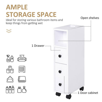 kleankin Particle Board Compact Bathroom Drawers White