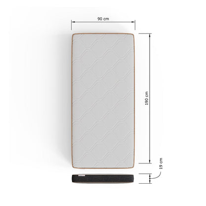 SleepyCastle Single Mattress Polyester White 3 x 6ft