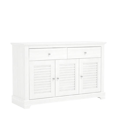 Salcombe Large Sideboard White 3 Doors 4 Shelves 2 Drawers