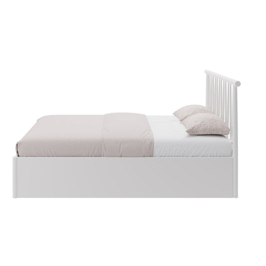 Fusum Double Ottoman Bed White 6 x 7ft