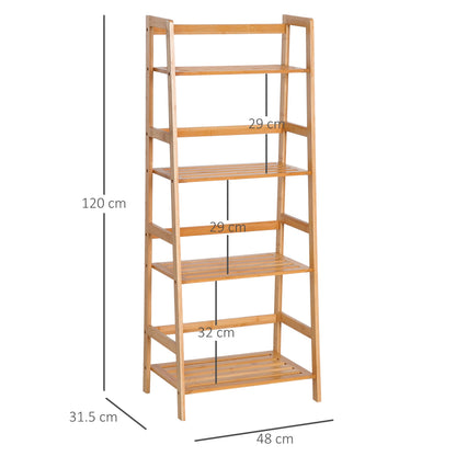 Four-Tier Bamboo Shelving Unit