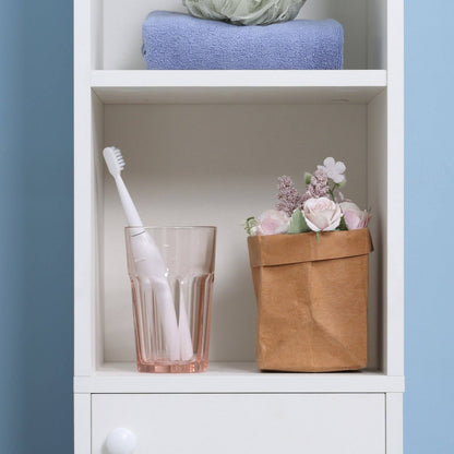 kleankin Tall Bathroom Storage Cabinet with Mirror