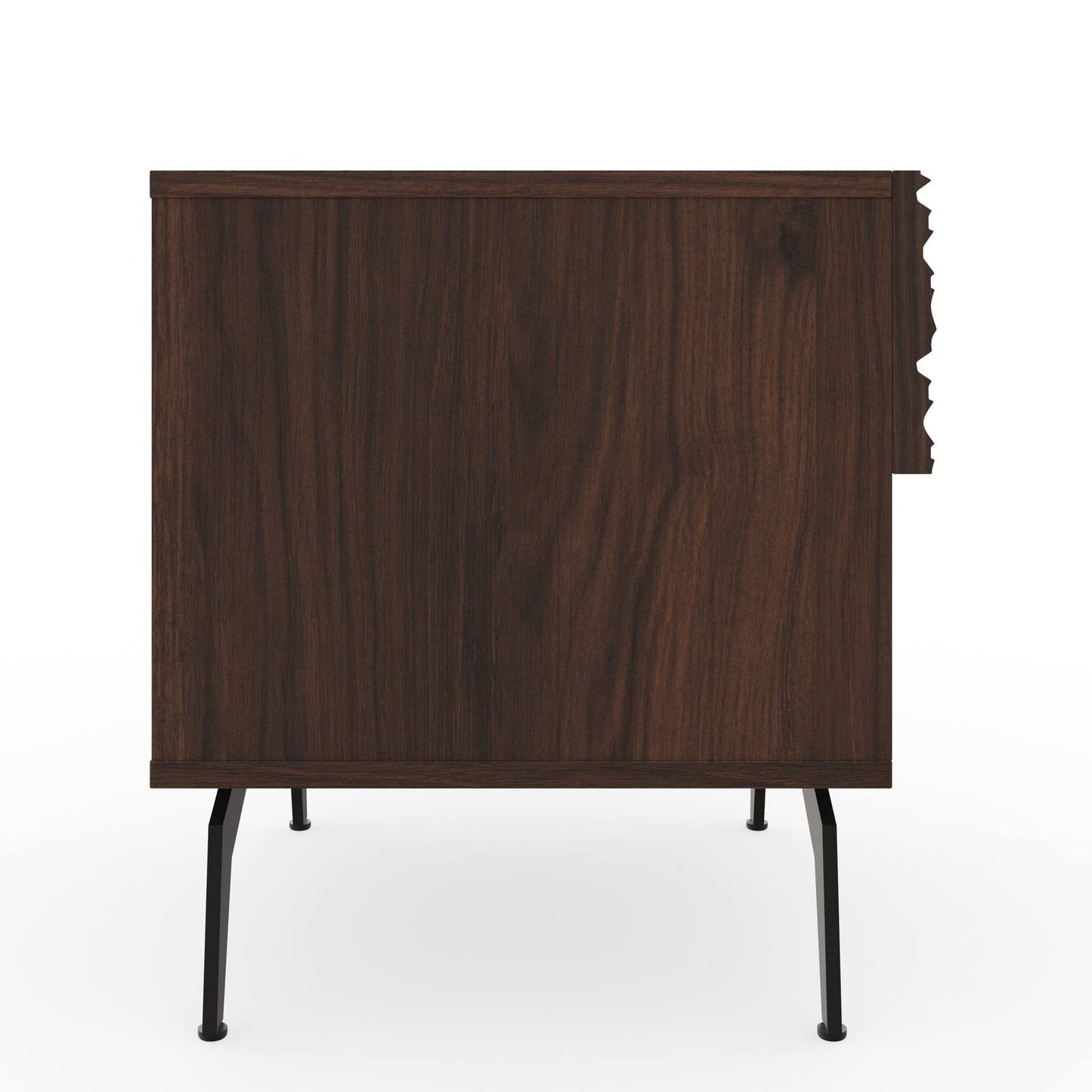Bantham Side Table Dark Walnut 1 Shelf 1 Drawer