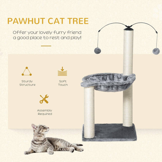 PawHut Cat Tree Tower w/ Sisal Scratching Post