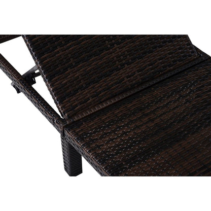 PE Rattan Sun Lounger with Soft Padded Cushion