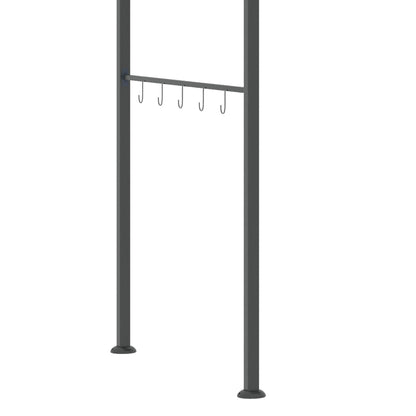 2M 7ft BBQ Grill Gazebo Tent Garden Grill Metal Frame and Canopy with Hooks Outdoor Sun Shade