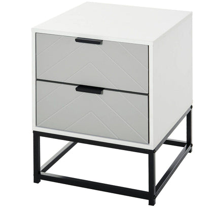 Bedside Cabinet with 2 Drawer Storage Unit