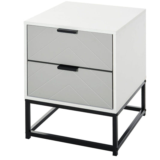 Bedside Cabinet with 2 Drawer Storage Unit