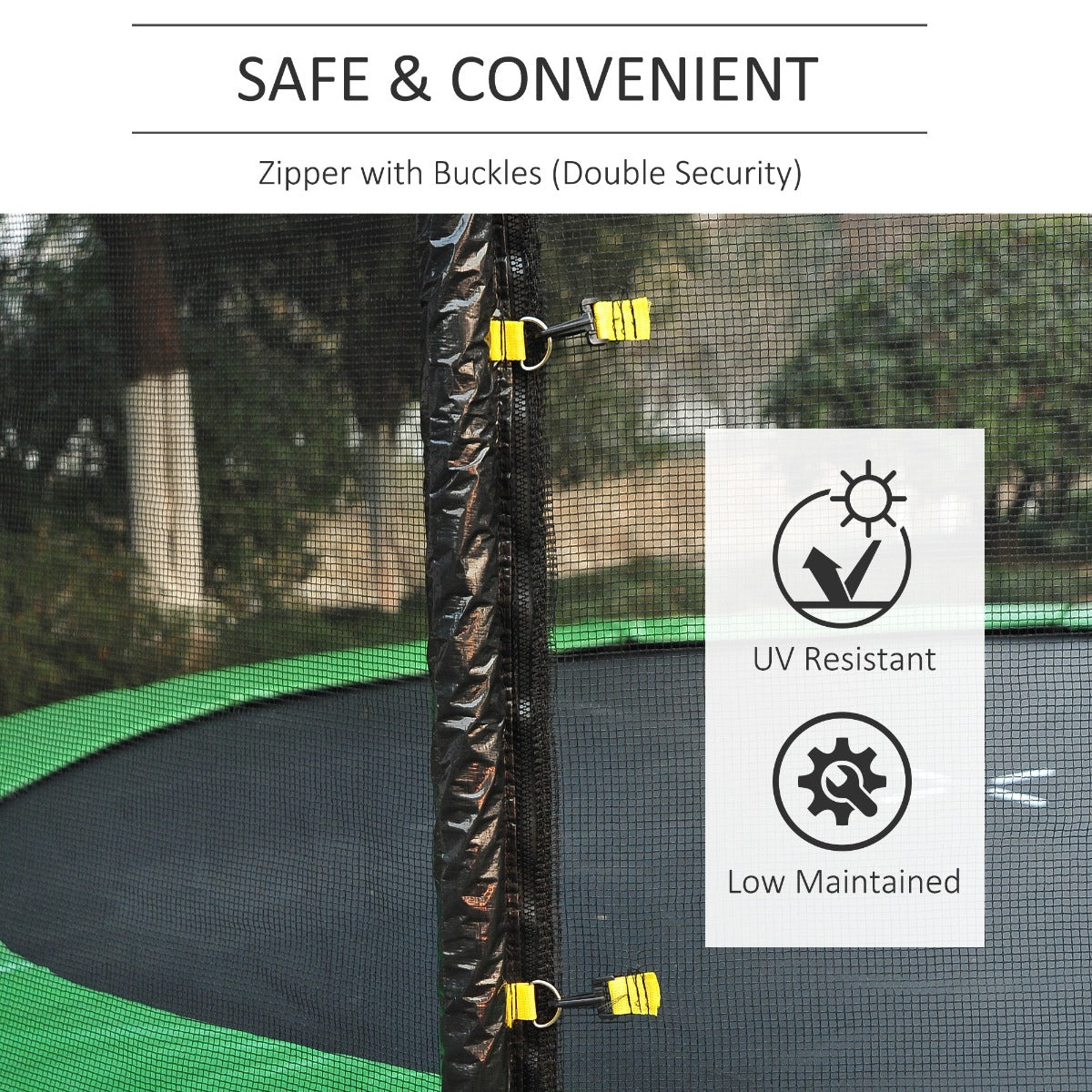 10Ft Trampoline Net Replacement Enclosure Black