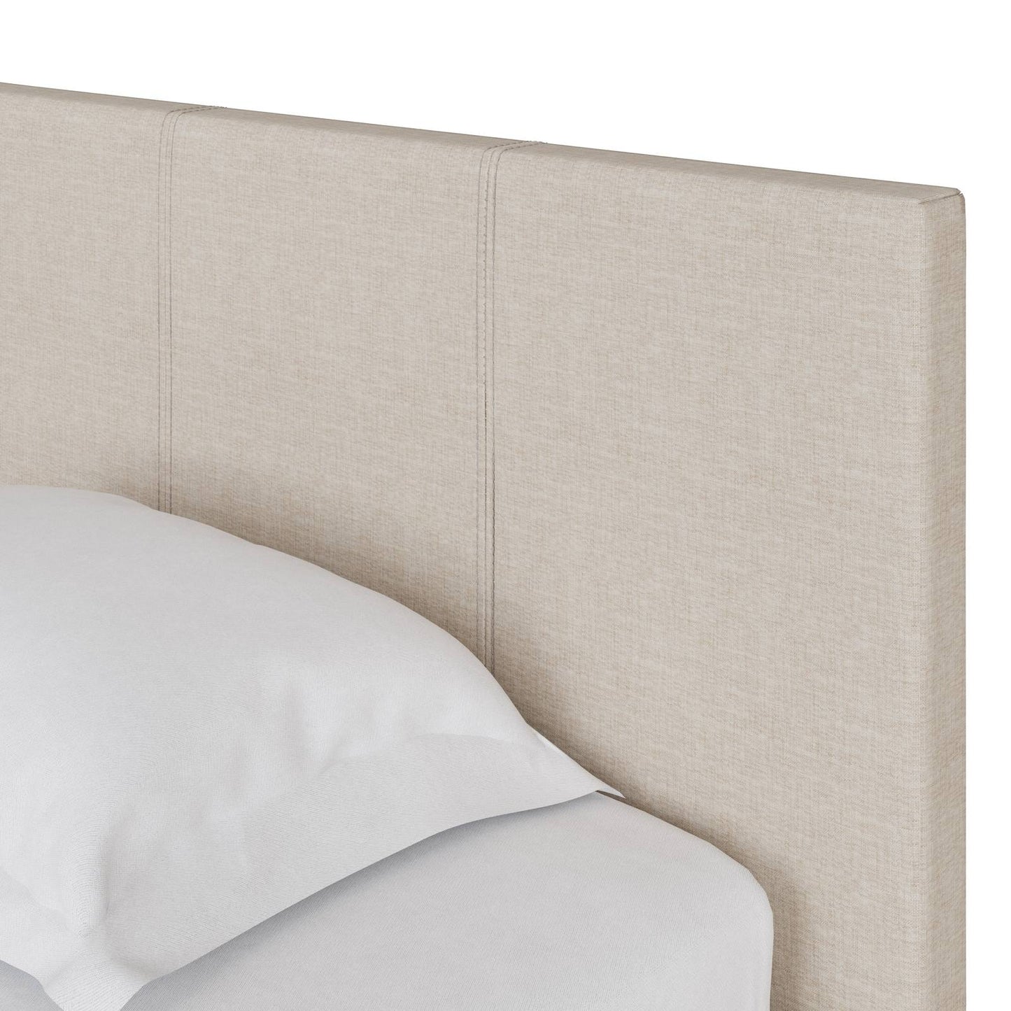 End Lift Small Double Ottoman Bed Metal & Wood Natural 3 x 7ft