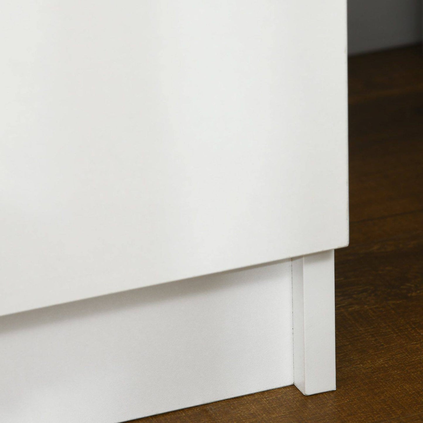 White Bedside Table with LED Light