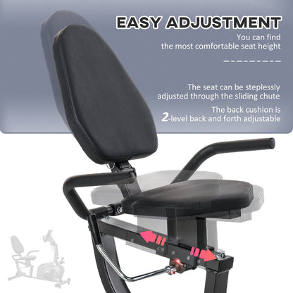Exercise Training Workout Stationary Cycling Bike w/ LCD Monitor & Pad Holder