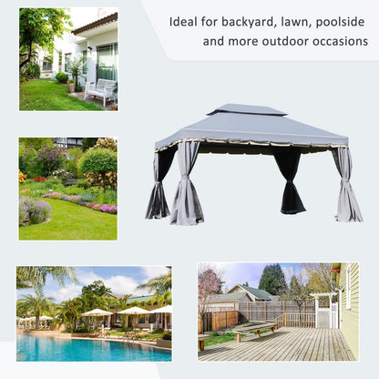 3 x 4m Aluminium Garden Gazebo